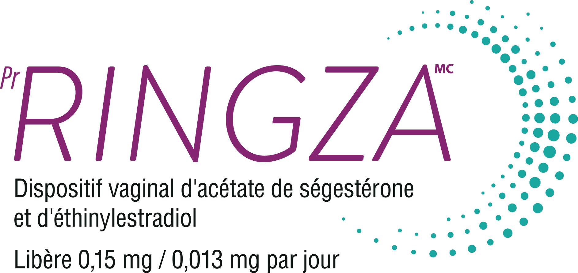 Ringza<sup>MC</sup> logo – Ringza<sup>MC</sup> Dispositif vaginal d'acétate de ségestérone et d'éthinylestradiol